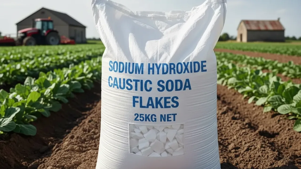 High-quality caustic soda for agricultural applications in flakes, pellets, and liquid form supplied globally