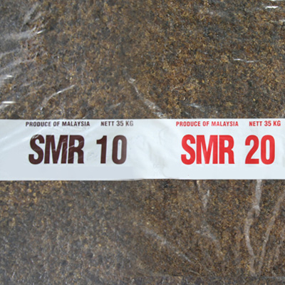 Industrial-grade SMR rubber bales supplied for tire production, automotive parts, and mechanical rubber goods.