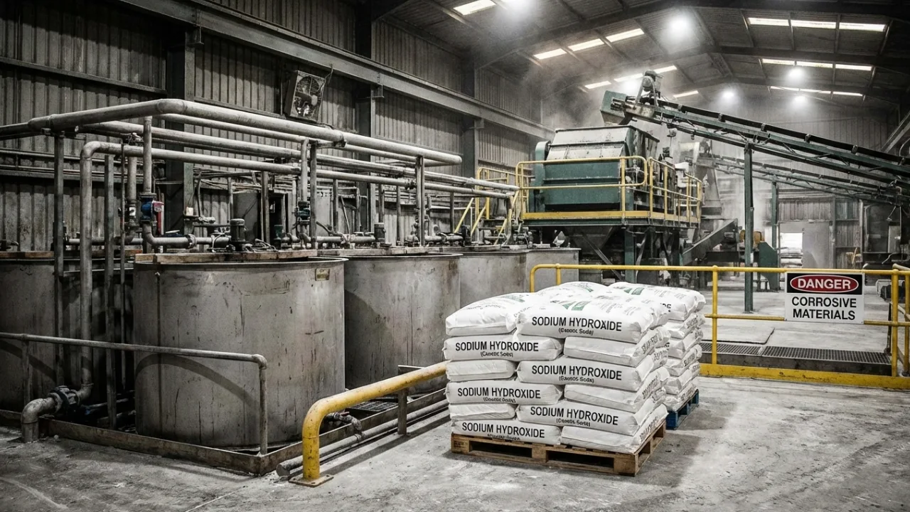 caustic soda in mining