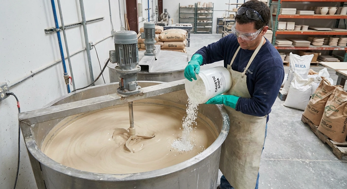 Caustic Soda in Ceramics