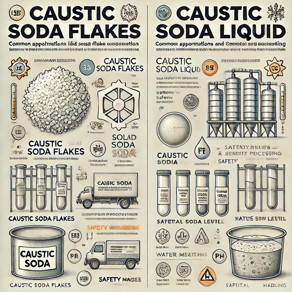 The difference between caustic soda flake and caustic soda liquid