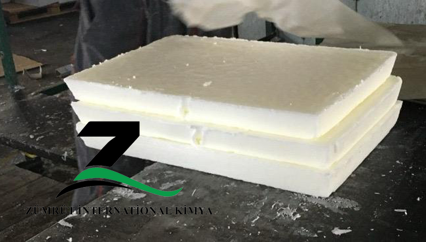 SEMI RIFINDE PARAFFIN WAX High-quality semi-refined paraffin wax supplied by ZÜMRÜT International Kimya Co.
