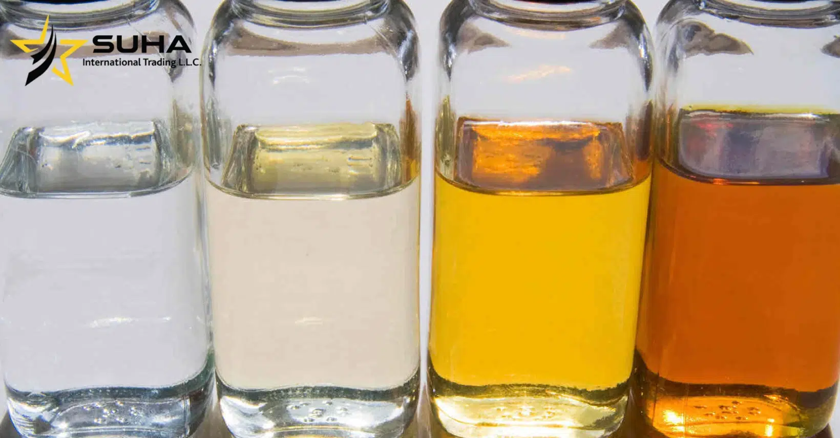 Base Oil for Lubricants Base oil for lubricants: Group I SN150 and SN500 samples beside steel drums in a lubricant blending plant