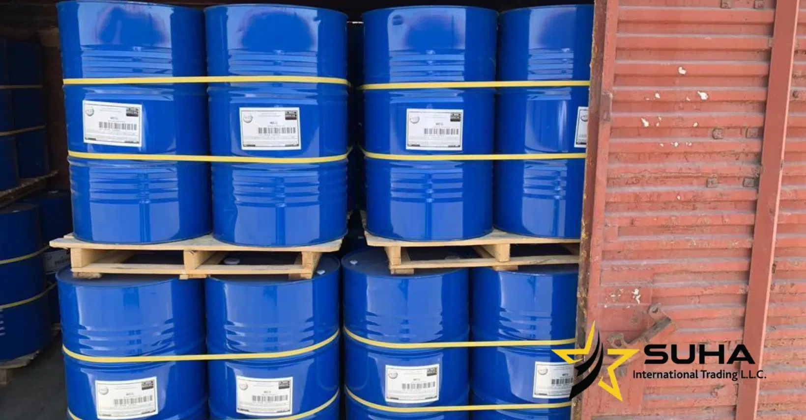 Triethylene Glycol for Gas Dehydration Triethylene glycol for gas dehydration in 220 kg steel drums being loaded into a shipping container for export
